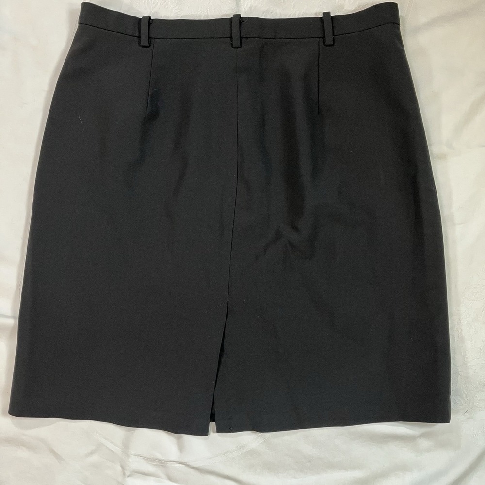 Gap Classic Stretch Wool Belt Loop Work Casual Party Black Skirt Size 8 - Picture 2 of 8